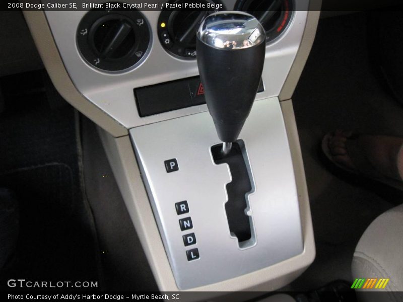 Brilliant Black Crystal Pearl / Pastel Pebble Beige 2008 Dodge Caliber SE