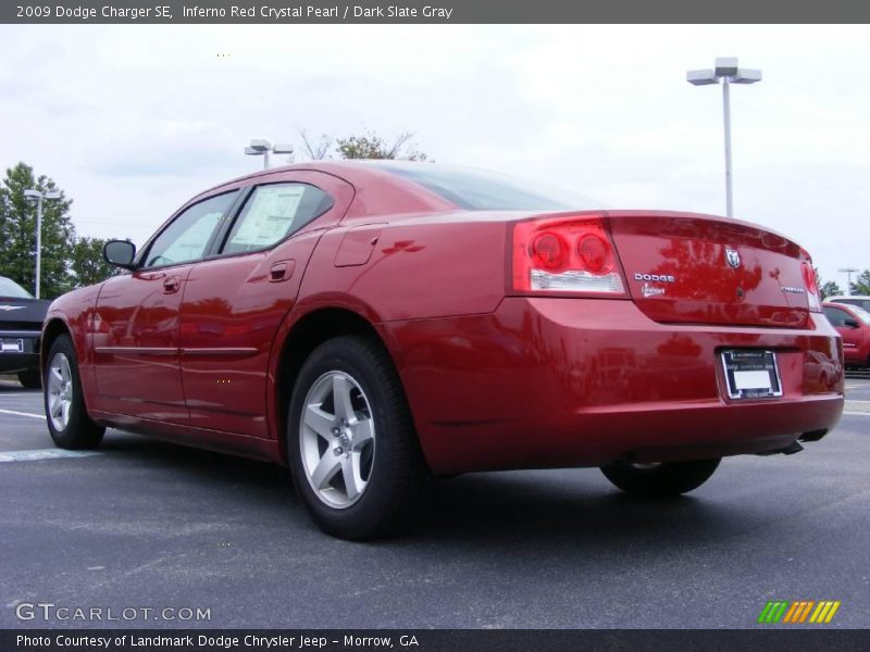 Inferno Red Crystal Pearl / Dark Slate Gray 2009 Dodge Charger SE