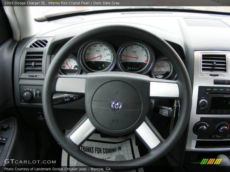 Inferno Red Crystal Pearl / Dark Slate Gray 2009 Dodge Charger SE