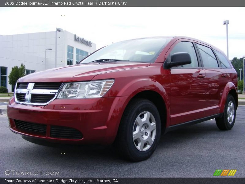 Inferno Red Crystal Pearl / Dark Slate Gray 2009 Dodge Journey SE