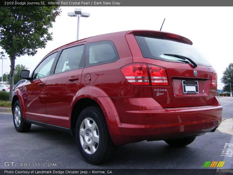 Inferno Red Crystal Pearl / Dark Slate Gray 2009 Dodge Journey SE