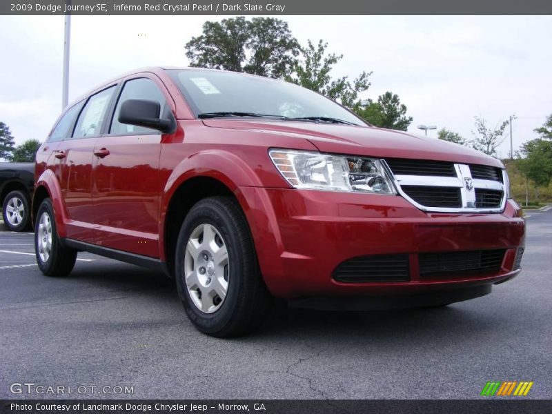 Inferno Red Crystal Pearl / Dark Slate Gray 2009 Dodge Journey SE