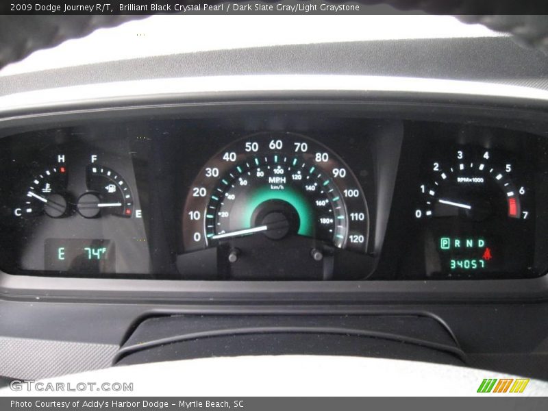 Brilliant Black Crystal Pearl / Dark Slate Gray/Light Graystone 2009 Dodge Journey R/T