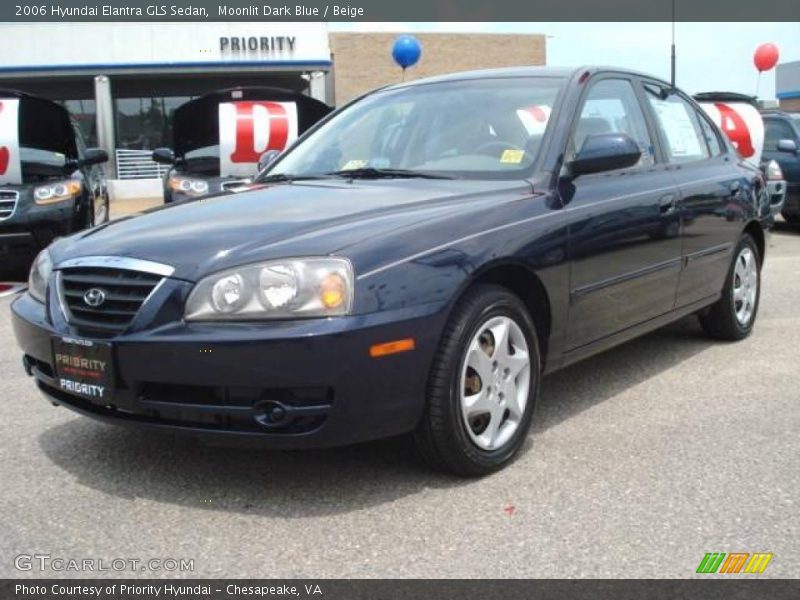 Moonlit Dark Blue / Beige 2006 Hyundai Elantra GLS Sedan
