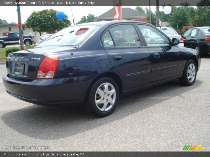 Moonlit Dark Blue / Beige 2006 Hyundai Elantra GLS Sedan