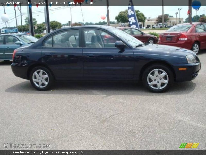 Moonlit Dark Blue / Beige 2006 Hyundai Elantra GLS Sedan