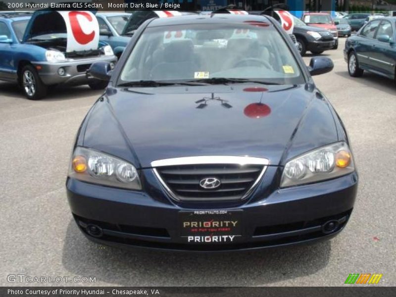 Moonlit Dark Blue / Beige 2006 Hyundai Elantra GLS Sedan