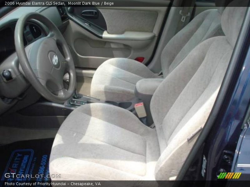 Moonlit Dark Blue / Beige 2006 Hyundai Elantra GLS Sedan
