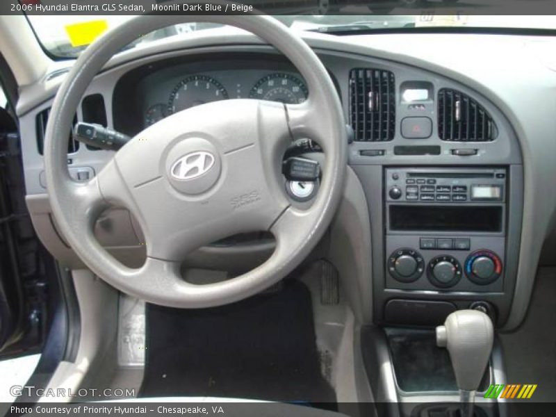Moonlit Dark Blue / Beige 2006 Hyundai Elantra GLS Sedan