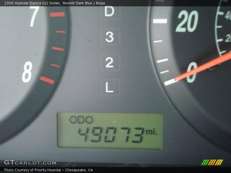 Moonlit Dark Blue / Beige 2006 Hyundai Elantra GLS Sedan