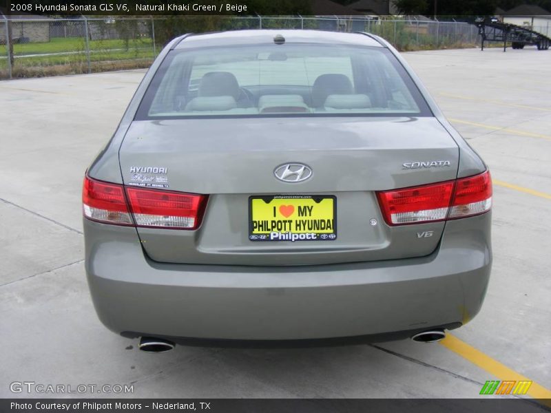 Natural Khaki Green / Beige 2008 Hyundai Sonata GLS V6