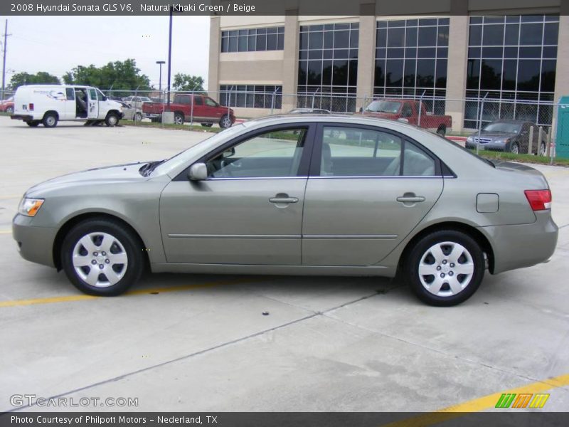 Natural Khaki Green / Beige 2008 Hyundai Sonata GLS V6