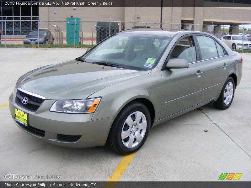 Natural Khaki Green / Beige 2008 Hyundai Sonata GLS V6