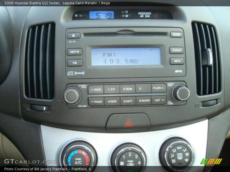 Laguna Sand Metallic / Beige 2008 Hyundai Elantra GLS Sedan