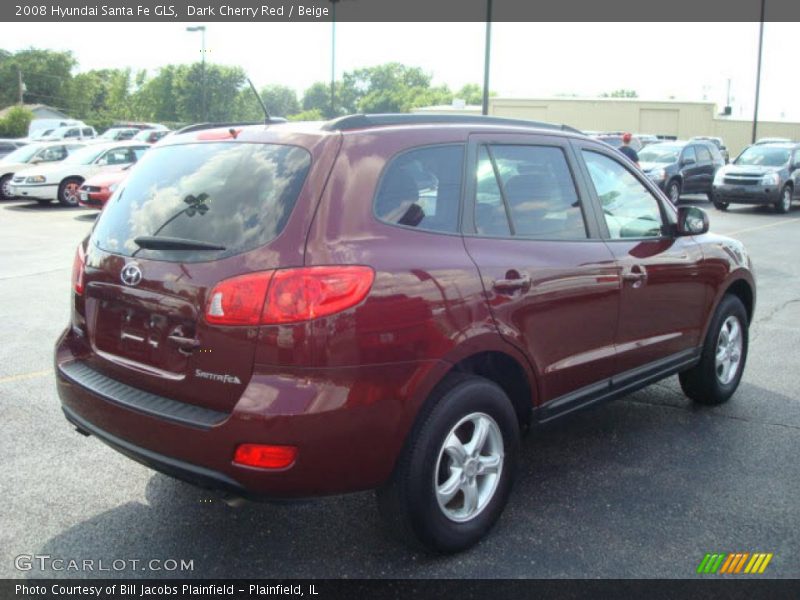 Dark Cherry Red / Beige 2008 Hyundai Santa Fe GLS