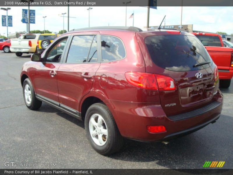 Dark Cherry Red / Beige 2008 Hyundai Santa Fe GLS