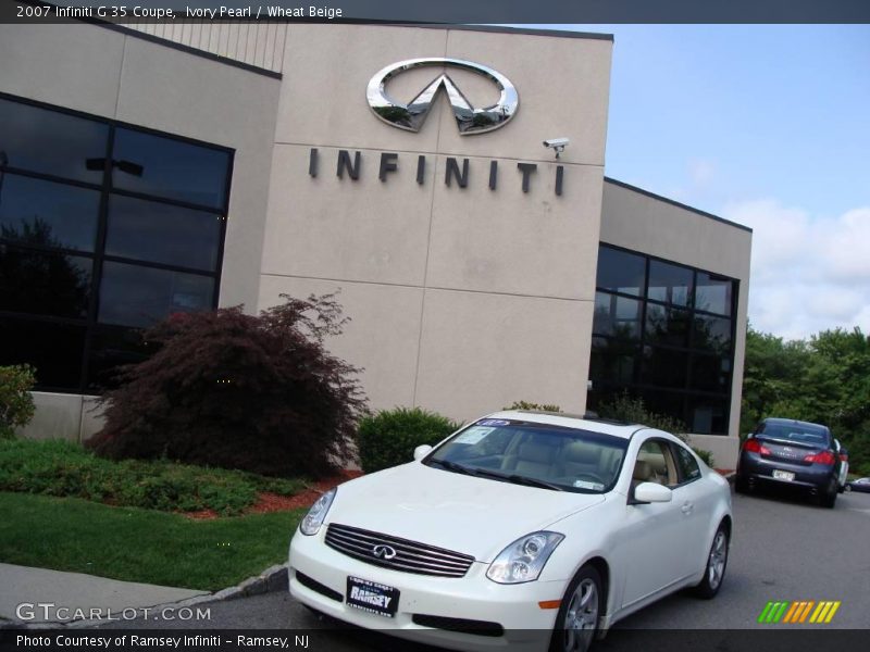 Ivory Pearl / Wheat Beige 2007 Infiniti G 35 Coupe