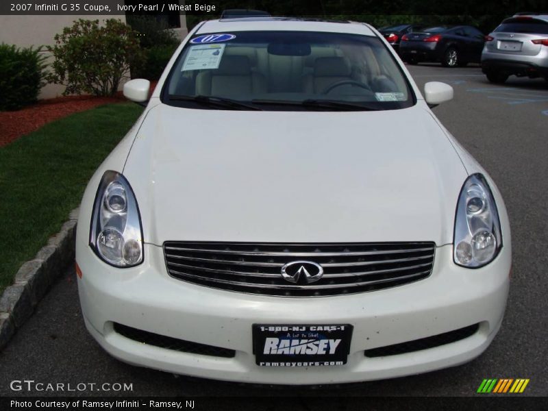 Ivory Pearl / Wheat Beige 2007 Infiniti G 35 Coupe