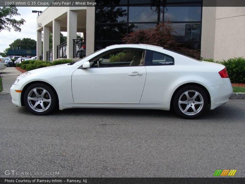 Ivory Pearl / Wheat Beige 2007 Infiniti G 35 Coupe