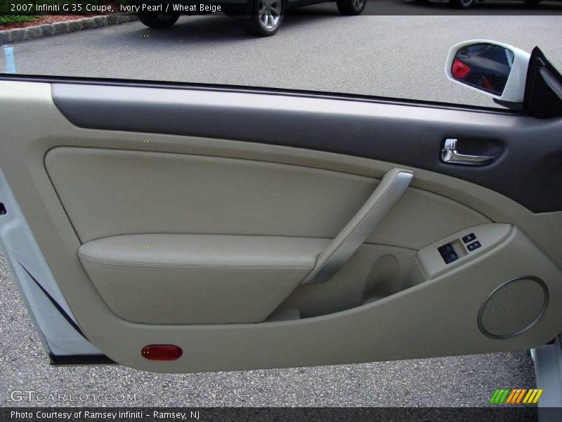 Ivory Pearl / Wheat Beige 2007 Infiniti G 35 Coupe