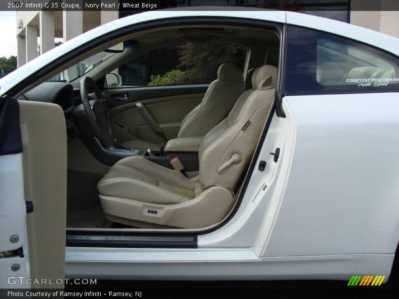 Ivory Pearl / Wheat Beige 2007 Infiniti G 35 Coupe