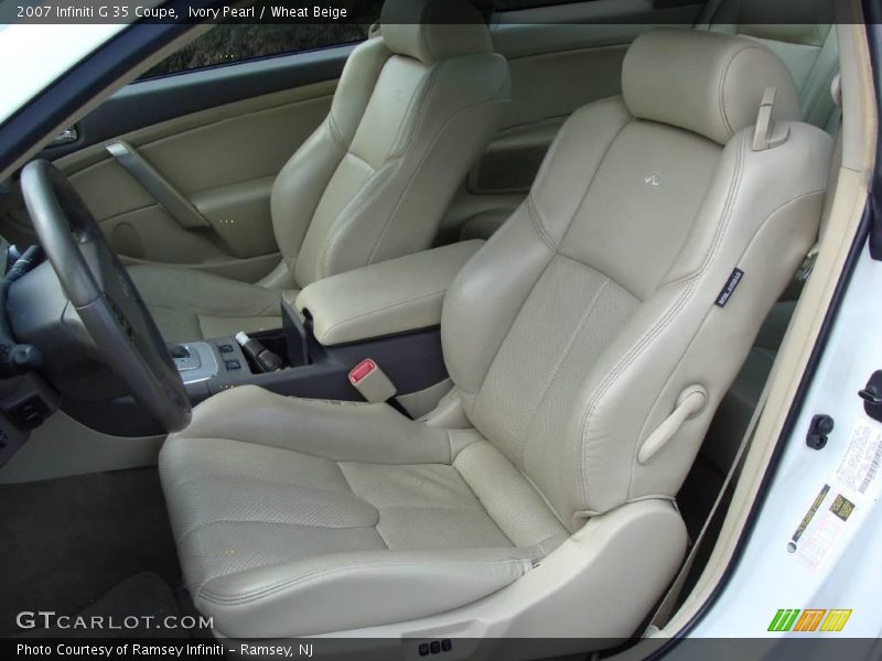 Ivory Pearl / Wheat Beige 2007 Infiniti G 35 Coupe