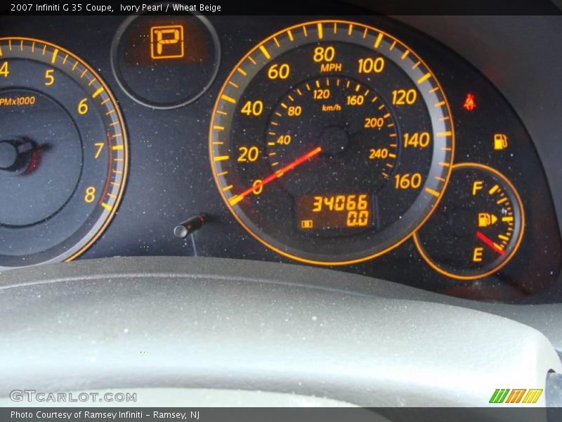 Ivory Pearl / Wheat Beige 2007 Infiniti G 35 Coupe