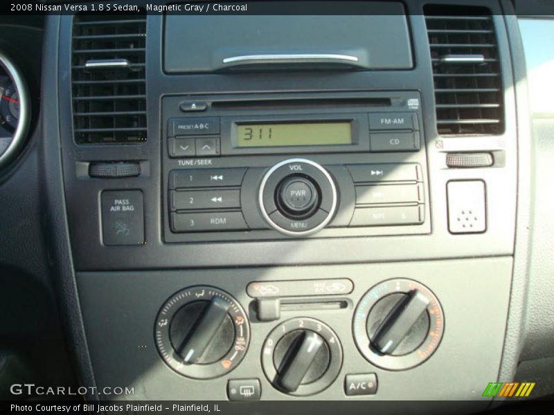 Magnetic Gray / Charcoal 2008 Nissan Versa 1.8 S Sedan