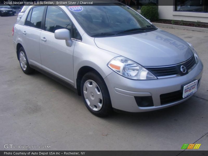 Brilliant Silver / Charcoal 2008 Nissan Versa 1.8 SL Sedan