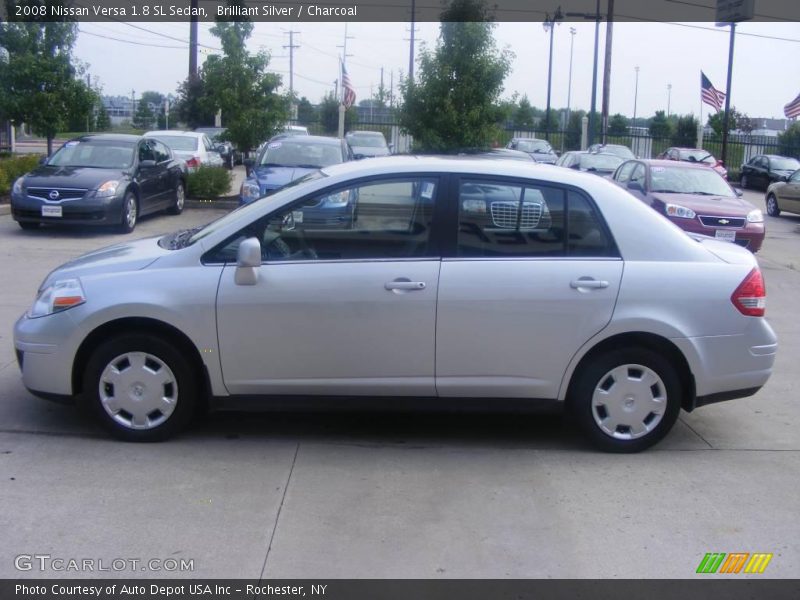 Brilliant Silver / Charcoal 2008 Nissan Versa 1.8 SL Sedan
