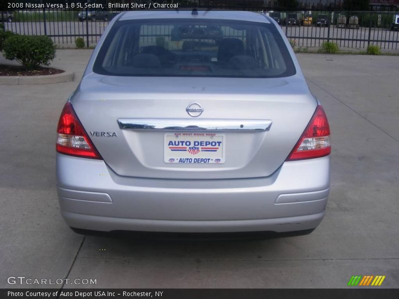 Brilliant Silver / Charcoal 2008 Nissan Versa 1.8 SL Sedan