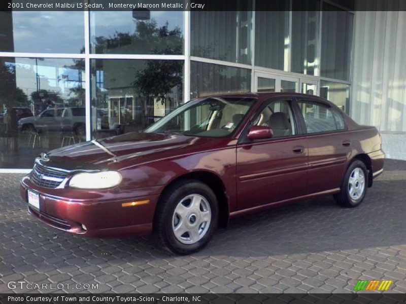 Monterey Maroon Metallic / Gray 2001 Chevrolet Malibu LS Sedan