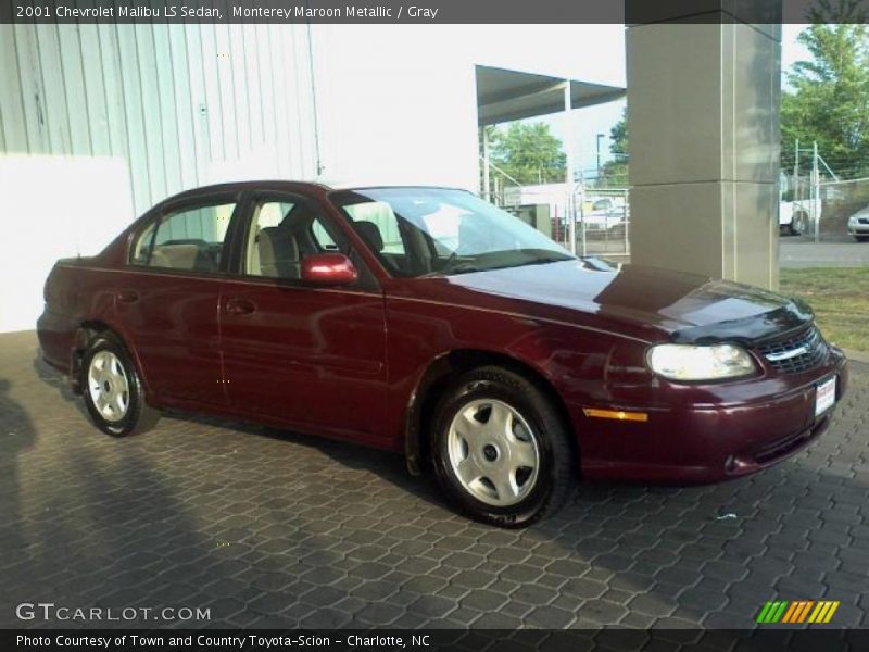Monterey Maroon Metallic / Gray 2001 Chevrolet Malibu LS Sedan
