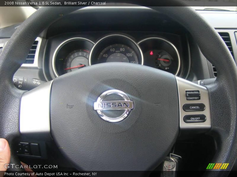 Brilliant Silver / Charcoal 2008 Nissan Versa 1.8 SL Sedan