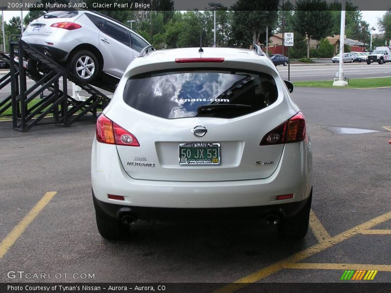 Glacier Pearl / Beige 2009 Nissan Murano S AWD