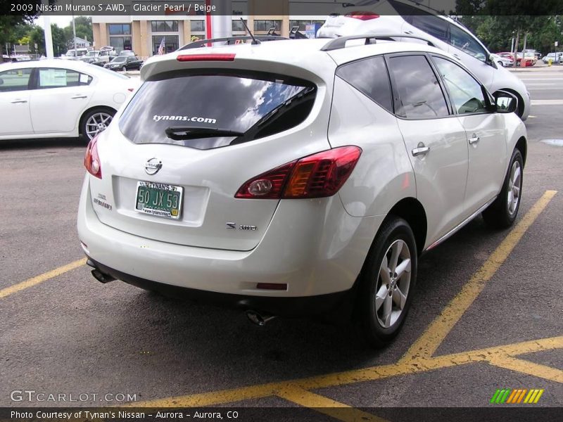 Glacier Pearl / Beige 2009 Nissan Murano S AWD