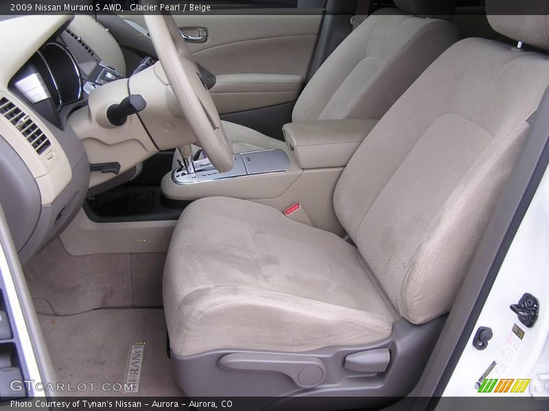 Glacier Pearl / Beige 2009 Nissan Murano S AWD