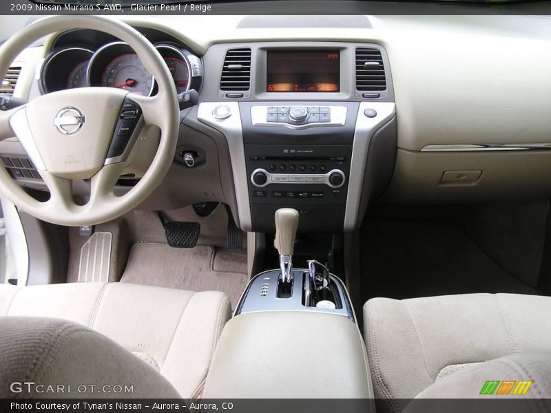 Glacier Pearl / Beige 2009 Nissan Murano S AWD