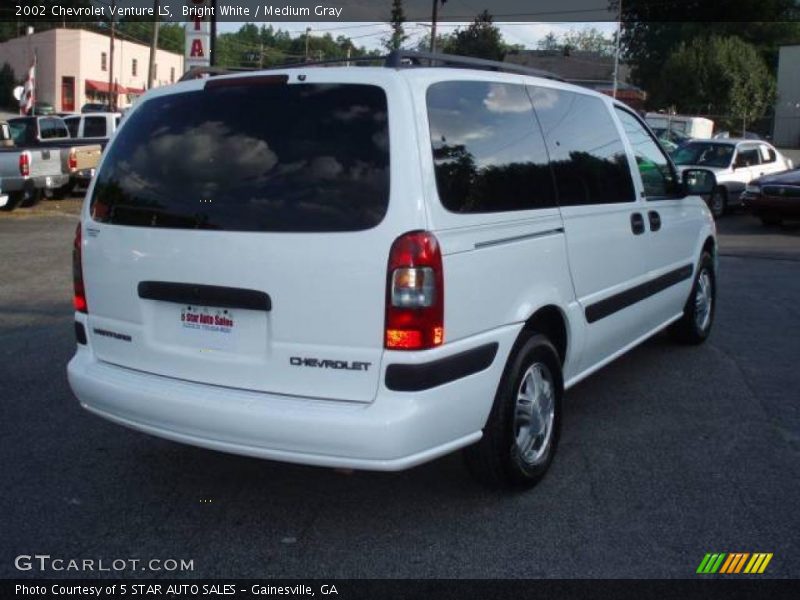 Bright White / Medium Gray 2002 Chevrolet Venture LS