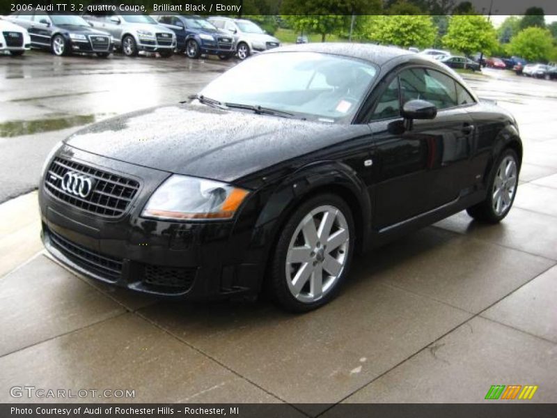 Brilliant Black / Ebony 2006 Audi TT 3.2 quattro Coupe