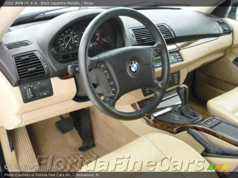 Black Sapphire Metallic / Beige 2002 BMW X5 4.4i