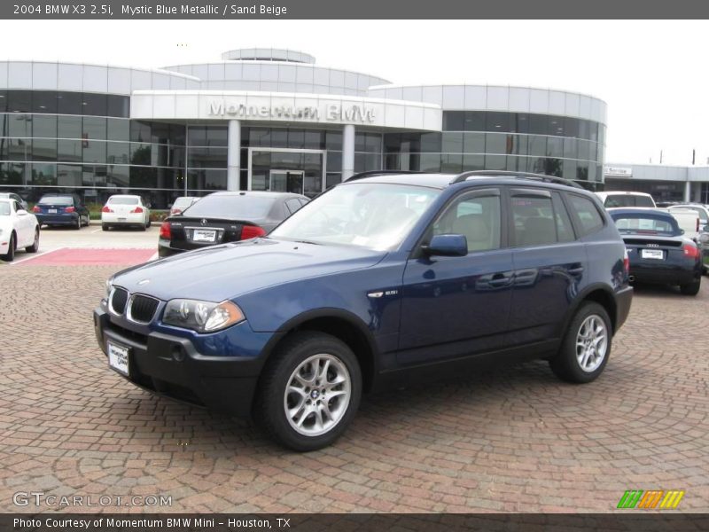 Mystic Blue Metallic / Sand Beige 2004 BMW X3 2.5i