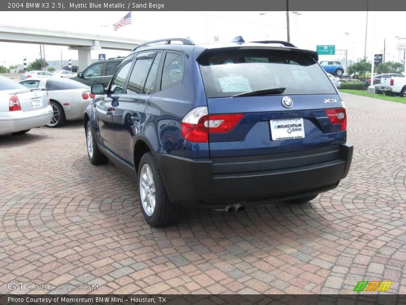 Mystic Blue Metallic / Sand Beige 2004 BMW X3 2.5i