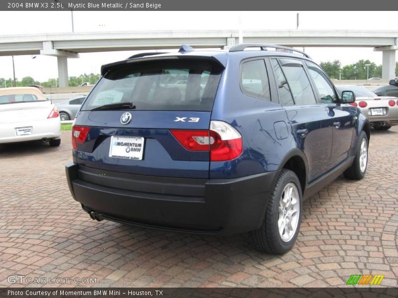 Mystic Blue Metallic / Sand Beige 2004 BMW X3 2.5i