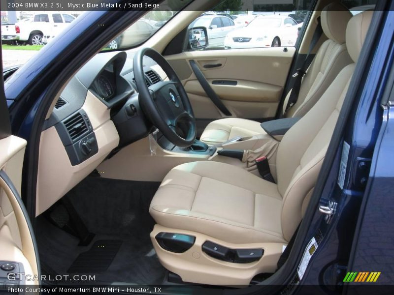 Mystic Blue Metallic / Sand Beige 2004 BMW X3 2.5i