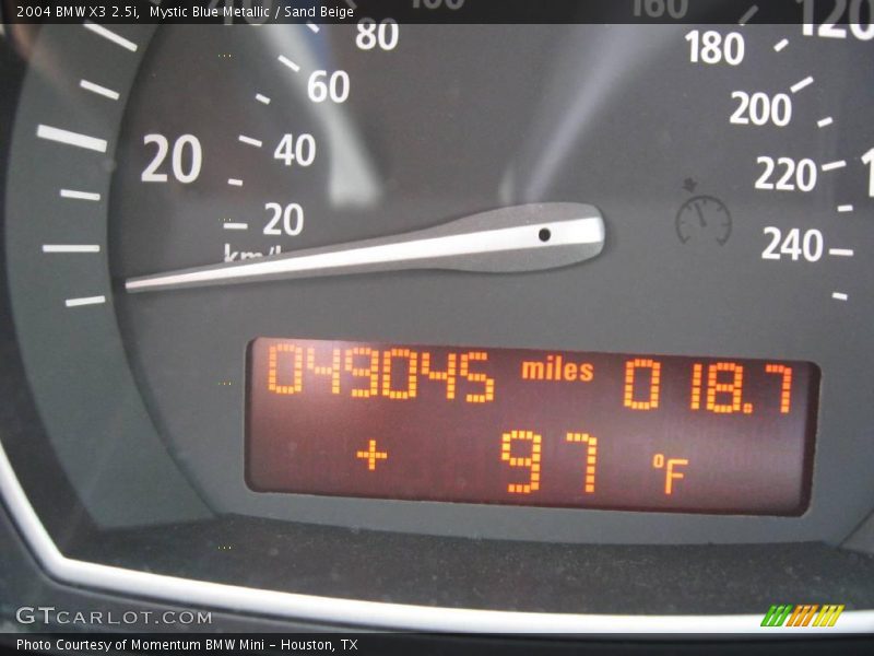 Mystic Blue Metallic / Sand Beige 2004 BMW X3 2.5i