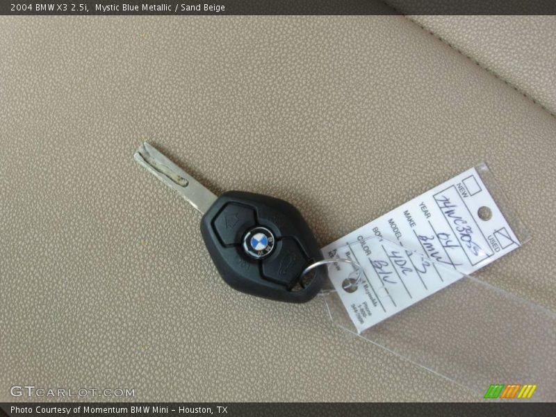 Mystic Blue Metallic / Sand Beige 2004 BMW X3 2.5i