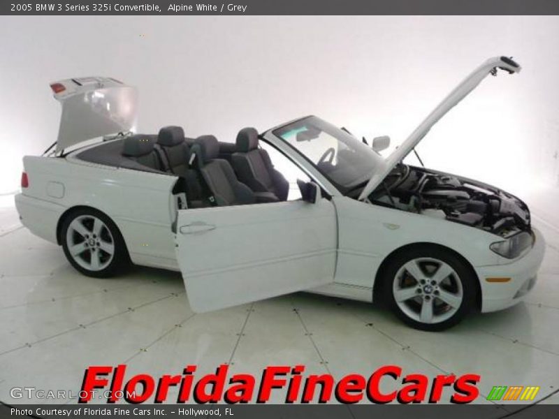 Alpine White / Grey 2005 BMW 3 Series 325i Convertible