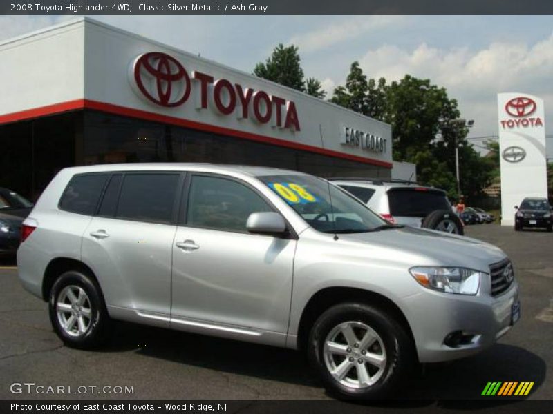 Classic Silver Metallic / Ash Gray 2008 Toyota Highlander 4WD