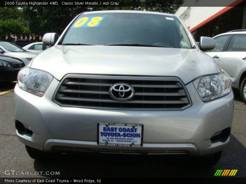 Classic Silver Metallic / Ash Gray 2008 Toyota Highlander 4WD